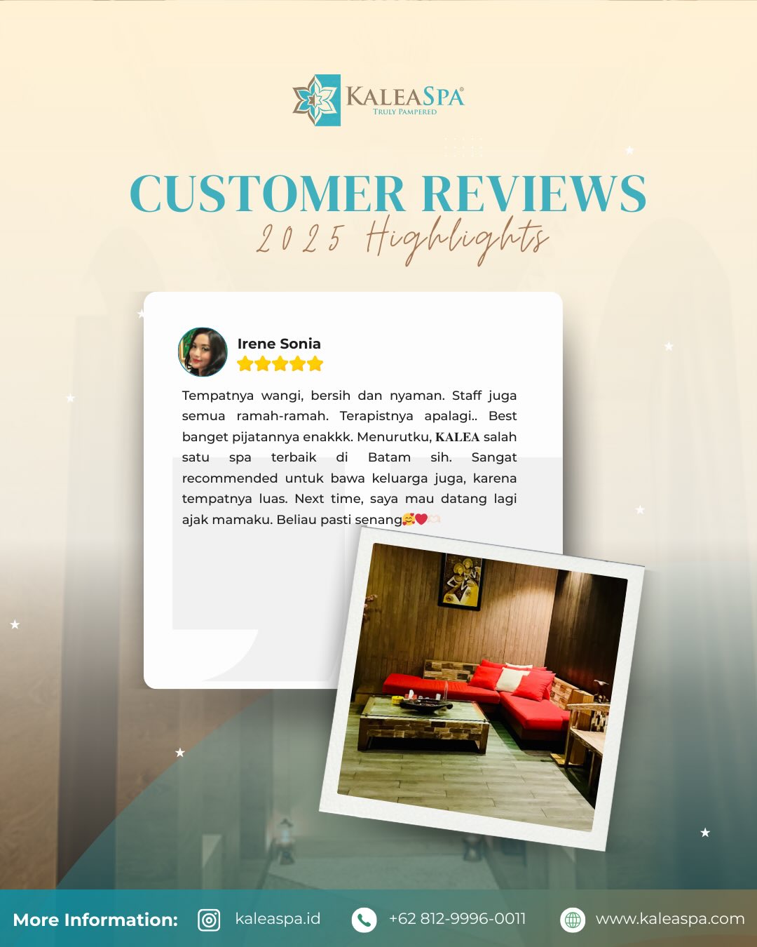 Irene Sonia review at Kalea Spa Batam